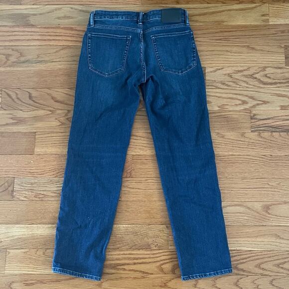 Bonobos Mens Jeans W29 L32 Blue Dark Wash Straight Leg Classic Denim Pants Basic - Picture 2 of 8